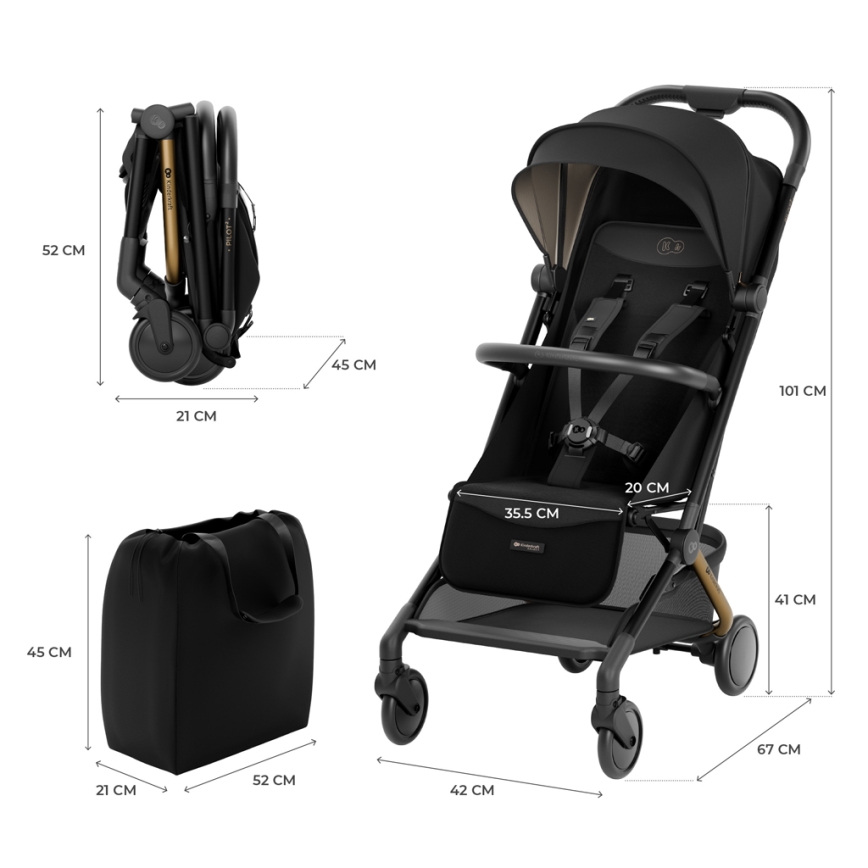 KINDERKRAFT SELECT - Passeggino PILOT 2 nero