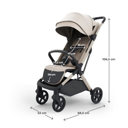 KINDERKRAFT SELECT - Passeggino sportivo NUBI 3 Sabbia Beige