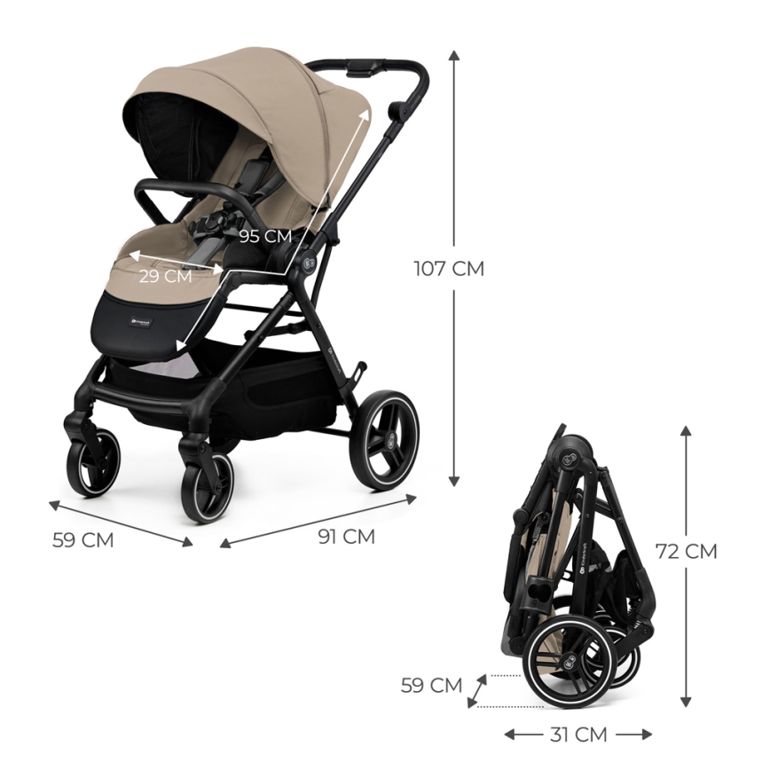 KINDERKRAFT SELECT - Passeggino sportivo YOXI Sabbia beige