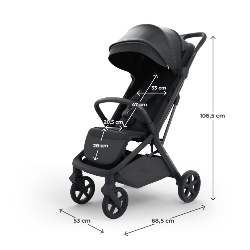 KINDERKRAFT SELECT - Poussette sportive NUBI 3 Noir minuit