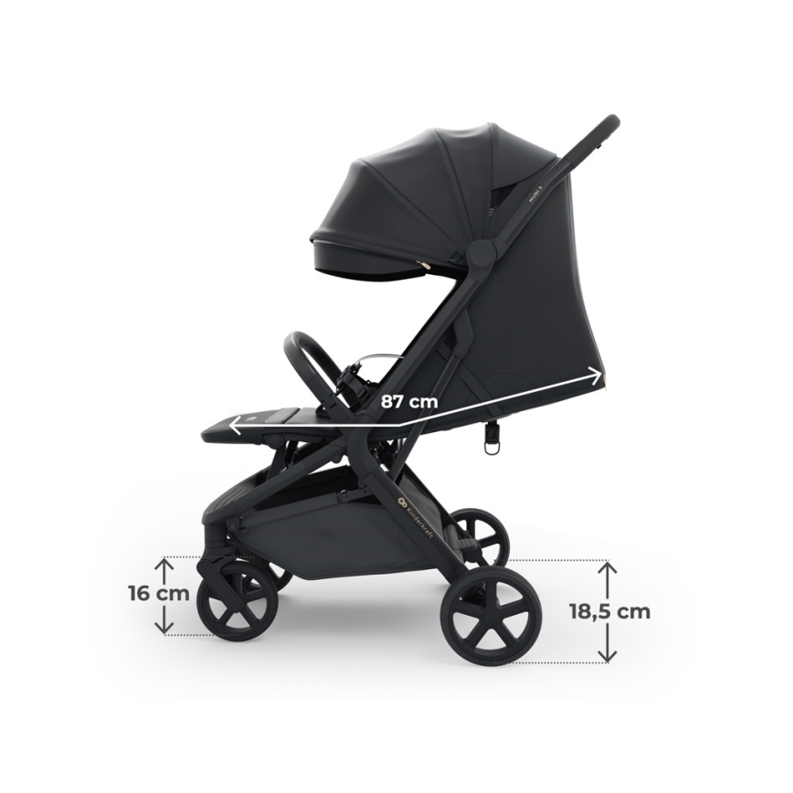 KINDERKRAFT SELECT - Poussette sportive NUBI 3 Noir minuit