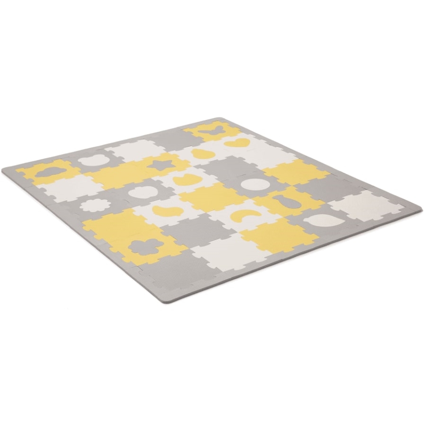 KINDERKRAFT - Puzzle in schiuma LUNO 30 pezzi grigio/giallo
