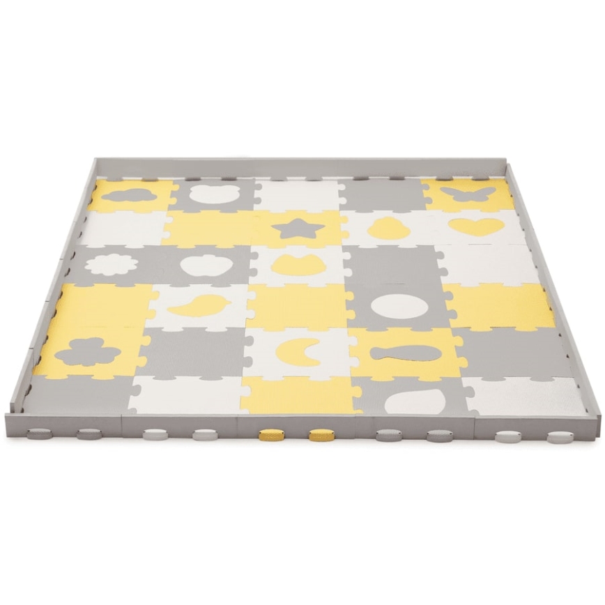 KINDERKRAFT - Puzzle in schiuma LUNO 30 pezzi grigio/giallo