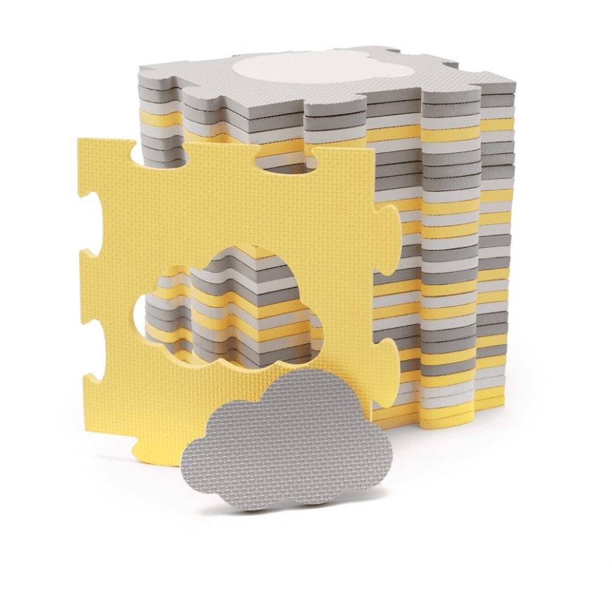 KINDERKRAFT - Puzzle in schiuma LUNO 30 pezzi grigio/giallo
