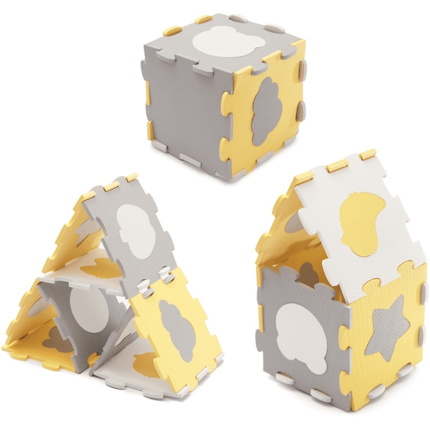 KINDERKRAFT - Puzzle in schiuma LUNO 30 pezzi grigio/giallo