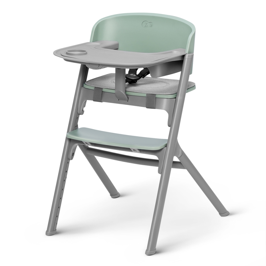 KINDERKRAFT SELECT - Sedia da pranzo per bambini 3in1 LIVY Premium Olive verde + lettino CALMEE