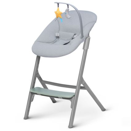 KINDERKRAFT SELECT - Sedia da pranzo per bambini 3in1 LIVY Premium Olive verde + lettino CALMEE