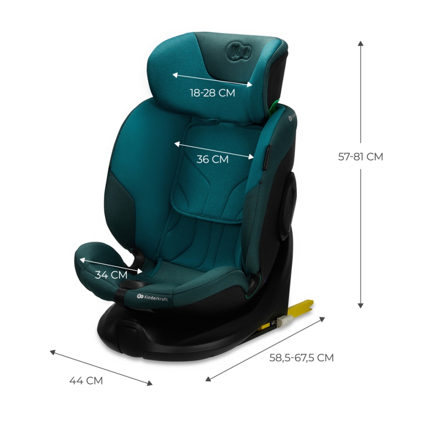 KINDERKRAFT SELECT - Seggiolino auto con base girevole I-FIX (40-150 cm) Blu Harbor