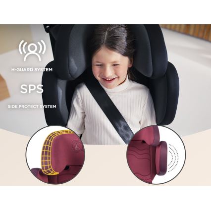 KINDERKRAFT SELECT - Seggiolino auto XPAND 2 i-Dimensioni (100-150 cm) Premium Cherry pearl