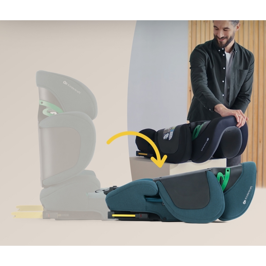 KINDERKRAFT SELECT - Seggiolino auto XPAND 2 i-Dimensioni (100-150 cm) Premium Harbour blu