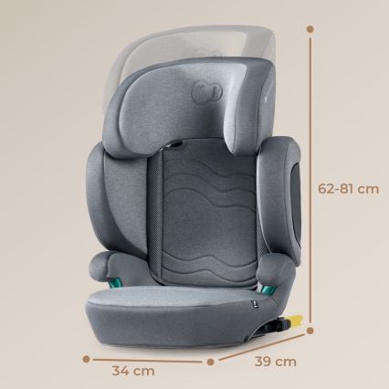 KINDERKRAFT SELECT - Seggiolino auto XPAND 2 i-Dimensioni (100-150 cm) Premium Missile grigio
