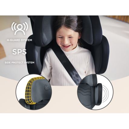KINDERKRAFT SELECT - Seggiolino auto XPAND 2 i-Dimensioni (100-150cm) Premium Graphite nero