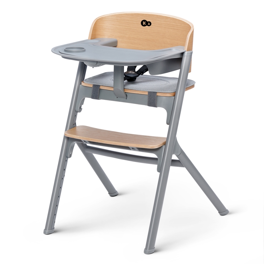 KINDERKRAFT SELECT - Seggiolone da tavola 3 in 1 LIVY Premium rovere + sdraietta CALMEE
