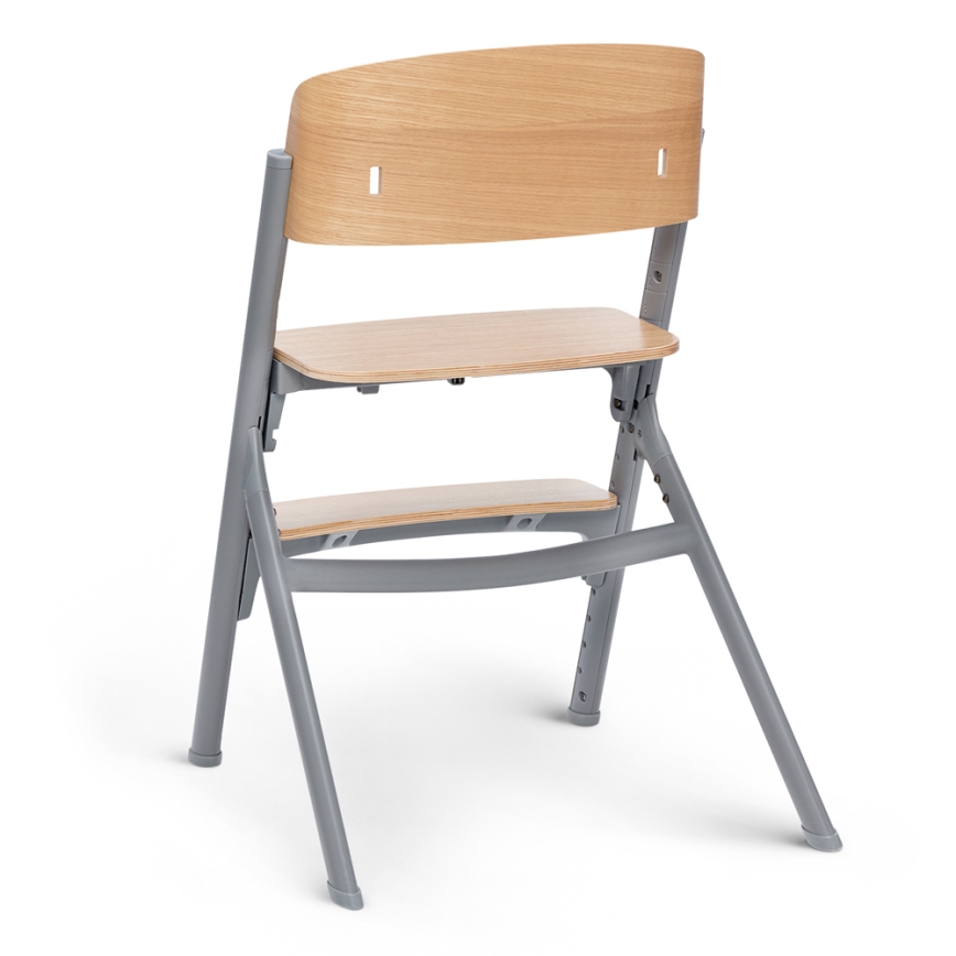 KINDERKRAFT SELECT - Seggiolone da tavola 3 in 1 LIVY Premium rovere + sdraietta CALMEE