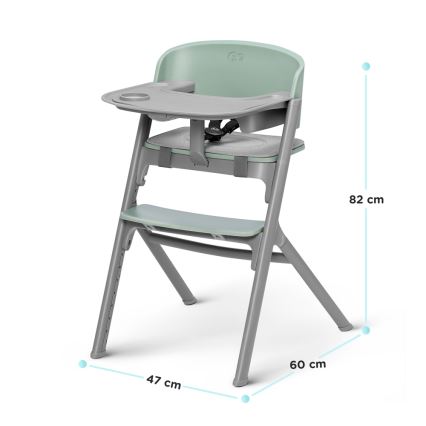 KINDERKRAFT SELECT - Seggiolone da pappa 3 in 1 LIVY Premium Aster pink + sdraietta CALMEE