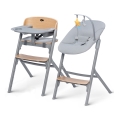 KINDERKRAFT SELECT - Seggiolone da tavola 3 in 1 LIVY Premium rovere + sdraietta CALMEE