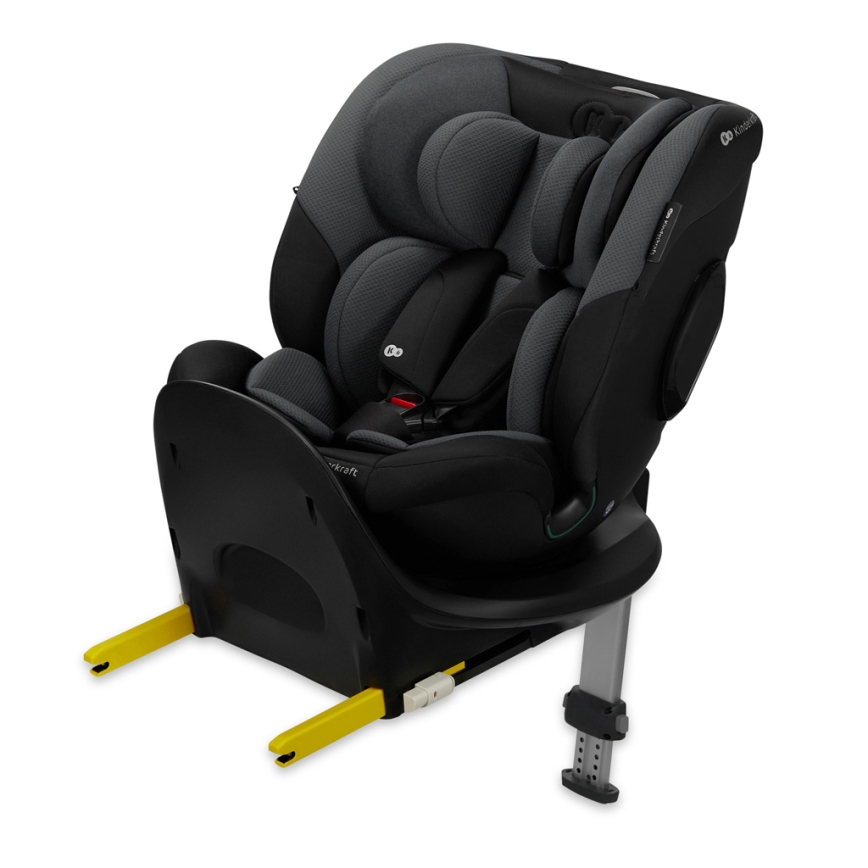KINDERKRAFT SELECT - Siège auto avec base pivotante I-FIX (40-150 cm) Noir graphite