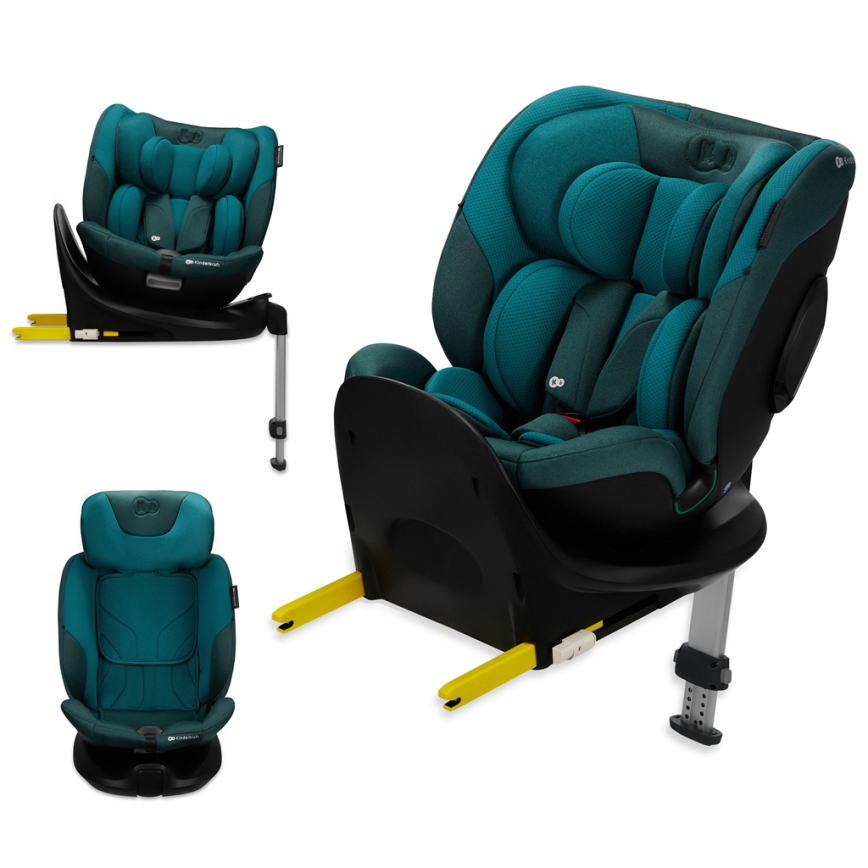 KINDERKRAFT SELECT - Siège-auto avec base pivotante I-FIX (40-150 cm) bleu Harbor