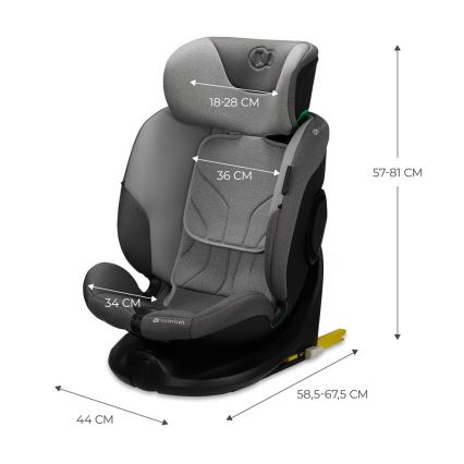 KINDERKRAFT SELECT - Siège auto I-FIX (40-150 cm) Cool gris