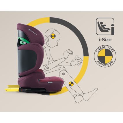 KINDERKRAFT SELECT - Siège auto XPAND 2 i-Taille (100-150 cm) Premium Cherry pearl
