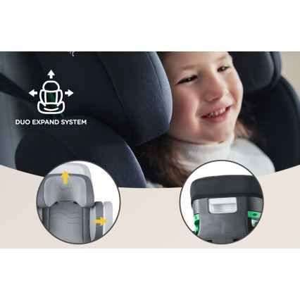 KINDERKRAFT SELECT - Siège auto XPAND 2 i-Taille (100-150 cm) Premium Fusée gris