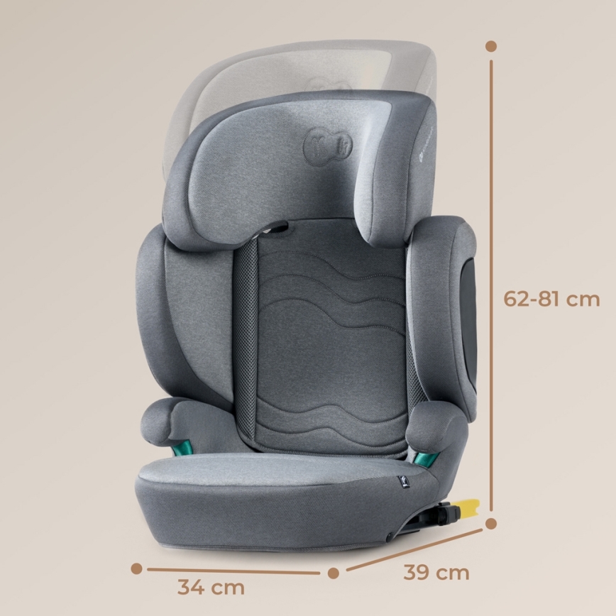 KINDERKRAFT SELECT - Siège auto XPAND 2 i-Taille (100-150 cm) Premium Fusée gris