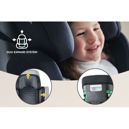 KINDERKRAFT SELECT - Siège auto XPAND 2 i-Taille (100-150cm) Premium Graphite noir