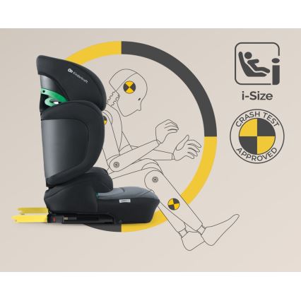 KINDERKRAFT SELECT - Siège auto XPAND 2 i-Taille (100-150cm) Premium Graphite noir