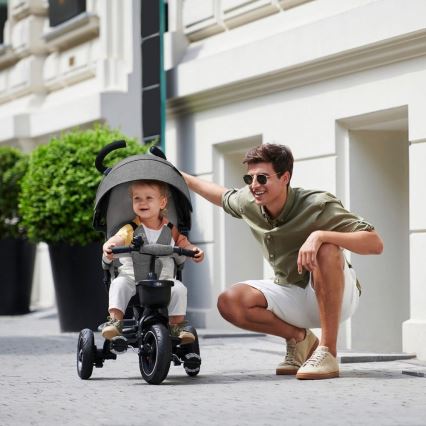 KINDERKRAFT - Triciclo per bambini 5in1 SPINSTEP grigio