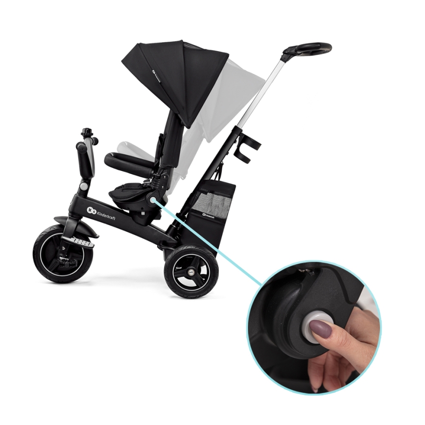 KINDERKRAFT SELECT - Tricycle enfant 5en1 EASYTWIST Premium noir