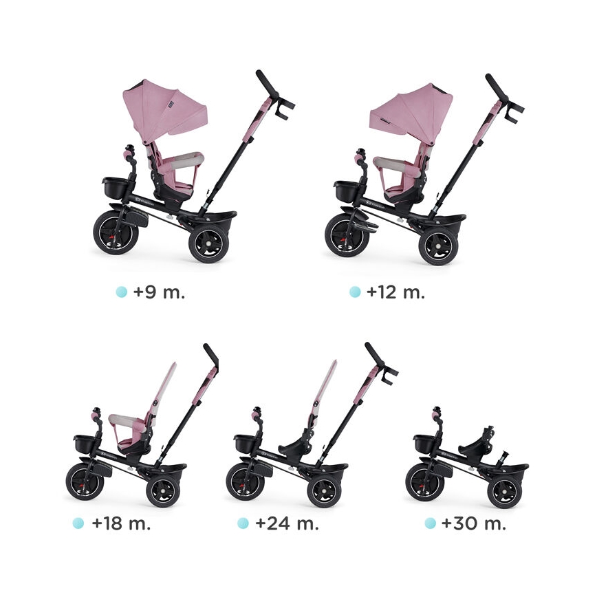 KINDERKRAFT - Tricycle enfant 5en1 SPINSTEP rose