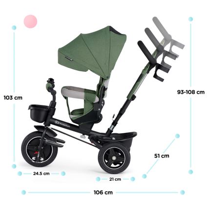 KINDERKRAFT SELECT - Tricycle enfant SPINSTEP Premium vert