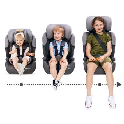 KINDERKRAFT - Siège auto COMFORT UP i-Taille (76-150 cm) gris clair