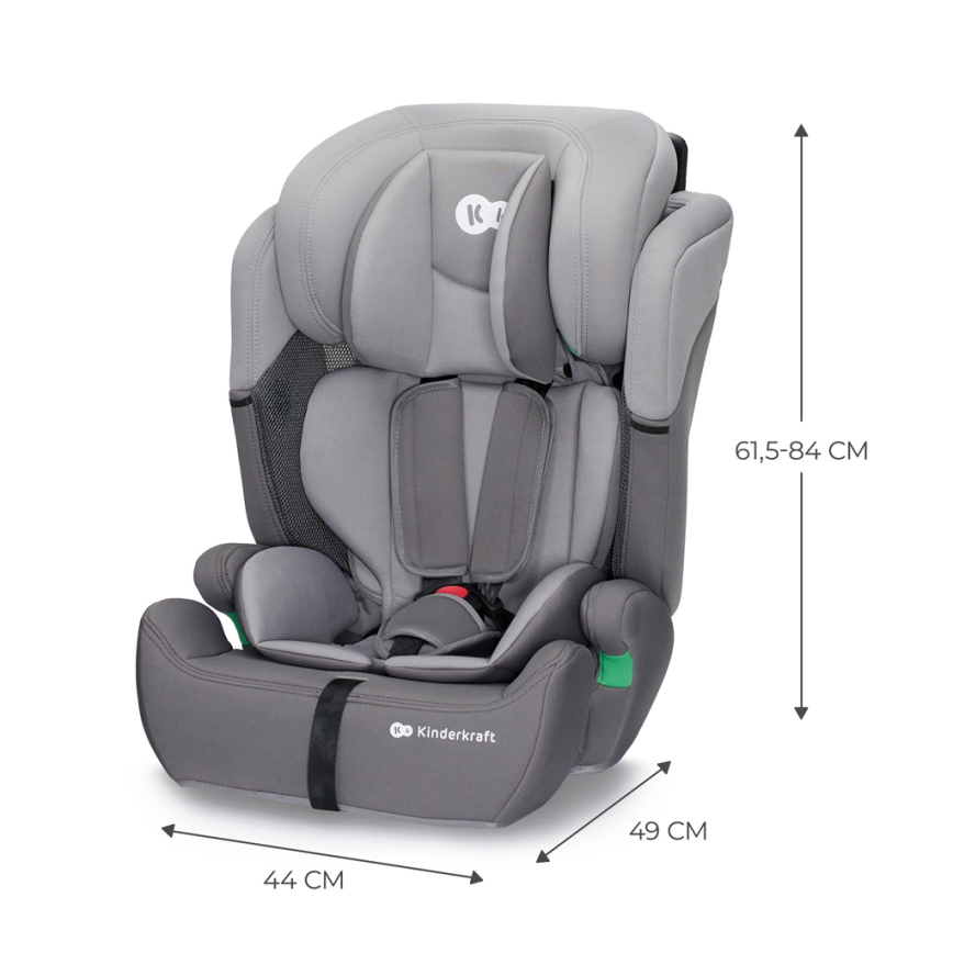 KINDERKRAFT - Siège auto COMFORT UP i-Taille (76-150 cm) gris clair