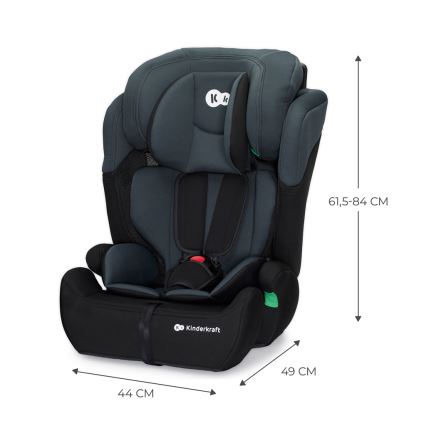 KINDERKRAFT - Siège auto COMFORT UP i-Taille (76-150 cm) gris foncé