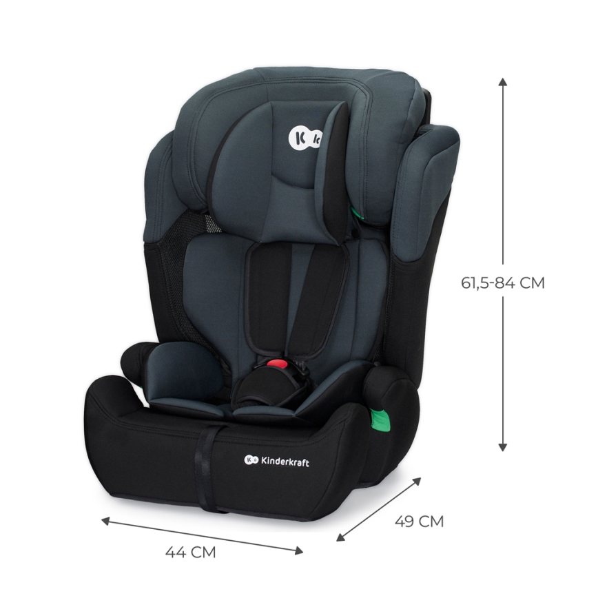 KINDERKRAFT - Siège auto COMFORT UP i-Taille (76-150 cm) gris foncé