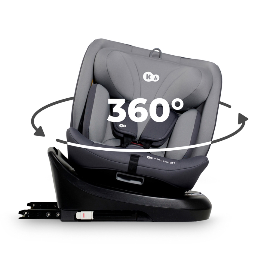 KINDERKRAFT - Siège auto I-GROW i-Taille (40-150 cm) gris