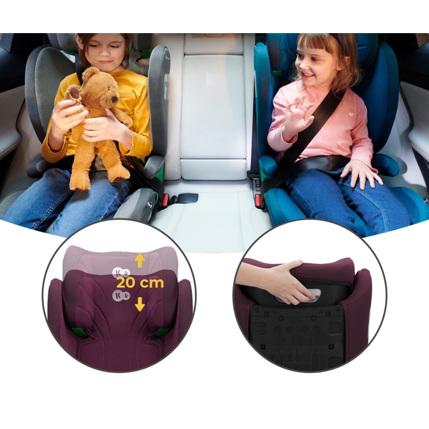 KINDERKRAFT - Siège auto JUNIOR FIX 2 (100-150 cm) Cherry pearl