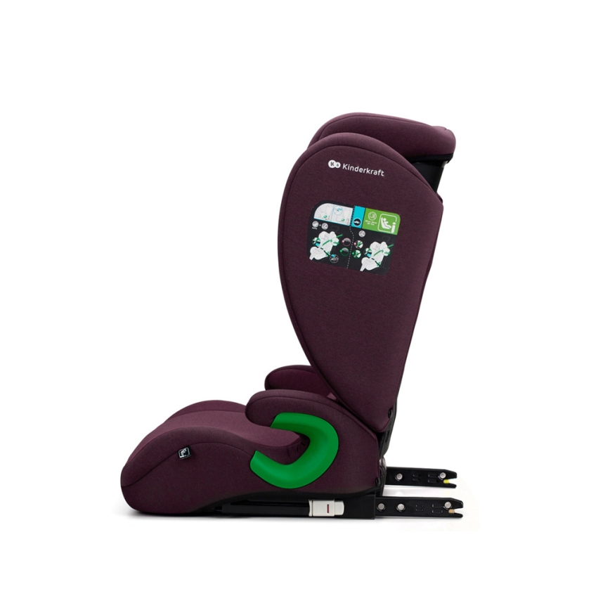 KINDERKRAFT - Siège auto JUNIOR FIX 2 (100-150 cm) Cherry pearl