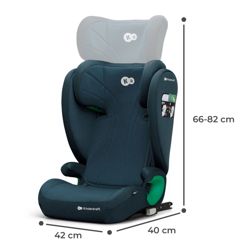 KINDERKRAFT - Siège auto JUNIOR FIX 2 (100-150 cm) Harbor bleu