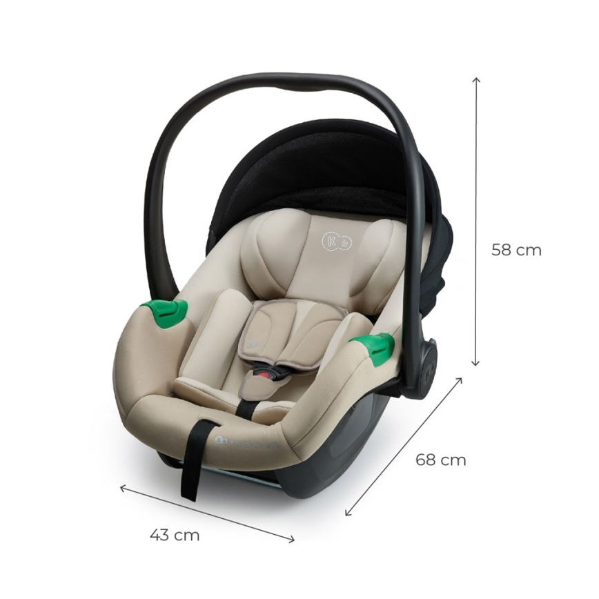 KINDERKRAFT - Siège auto MINK PRO 2 40-87 cm (0-13 kg) beige