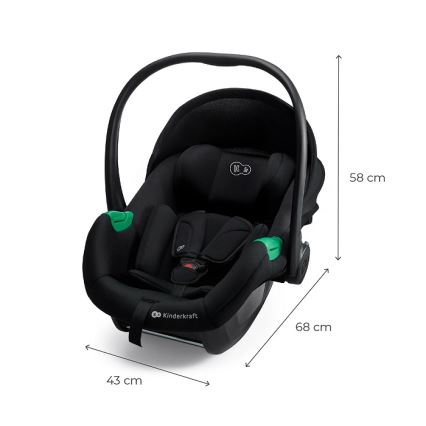 KINDERKRAFT - Siège-auto MINK PRO 2 40-87 cm (0-13 kg) noir
