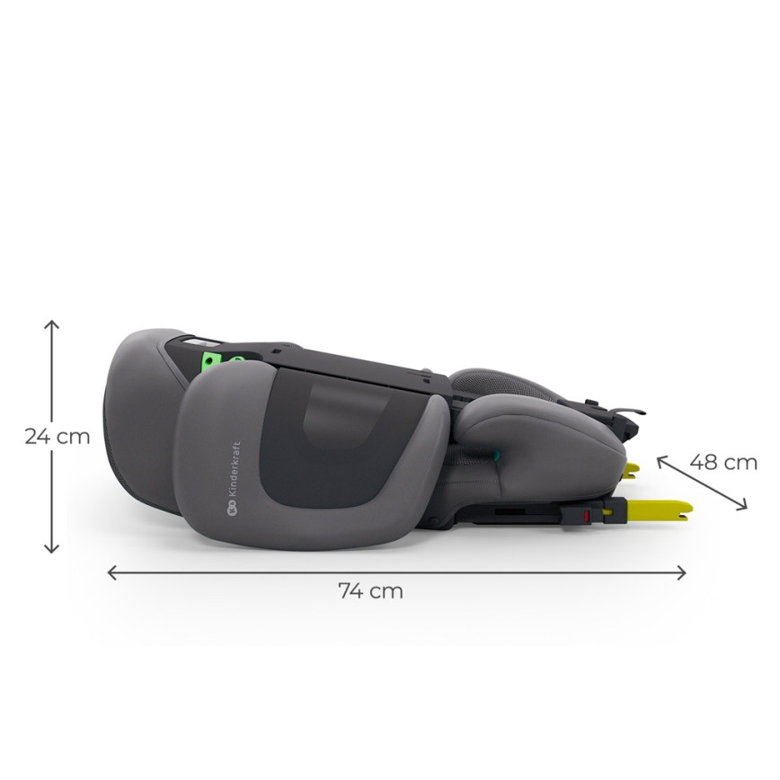 KINDERKRAFT - Siège-auto pliable XPAND 2 PRO 100-150 cm gris