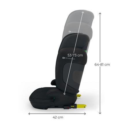 KINDERKRAFT - Siège-auto pliable XPAND 2 PRO 100-150 cm noir