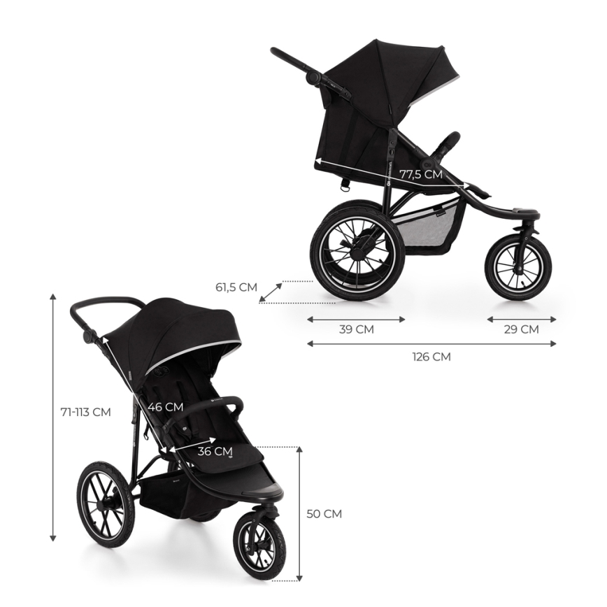 KINDERKRAFT - Sport-Kinderwagen HELSI2 schwarz