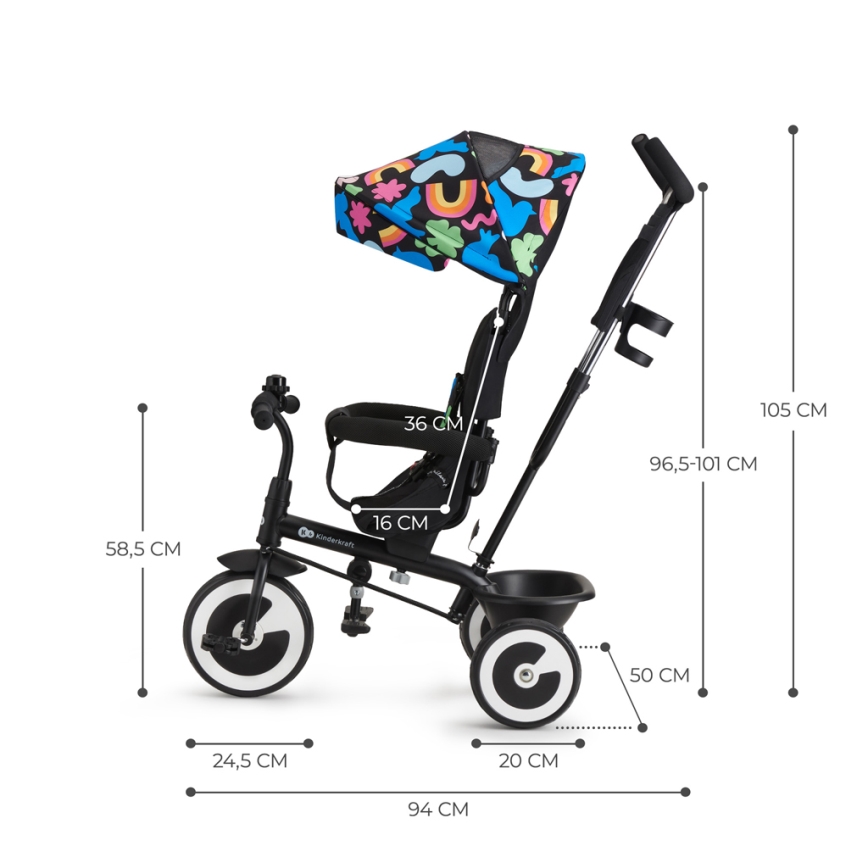KINDERKRAFT - Triciclo per bambini ASTON Happy shapes
