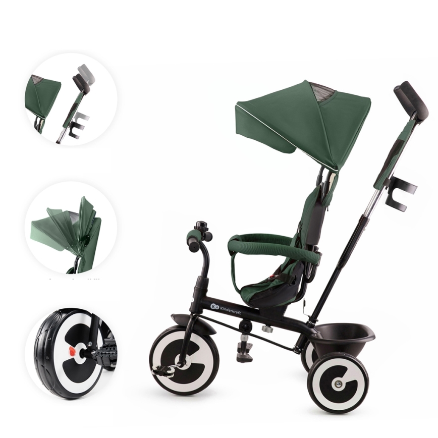 KINDERKRAFT - Triciclo per bambini ASTON Mystic verde