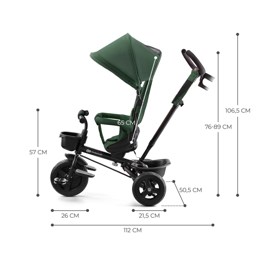 KINDERKRAFT - Tricycle enfant AVEO vert