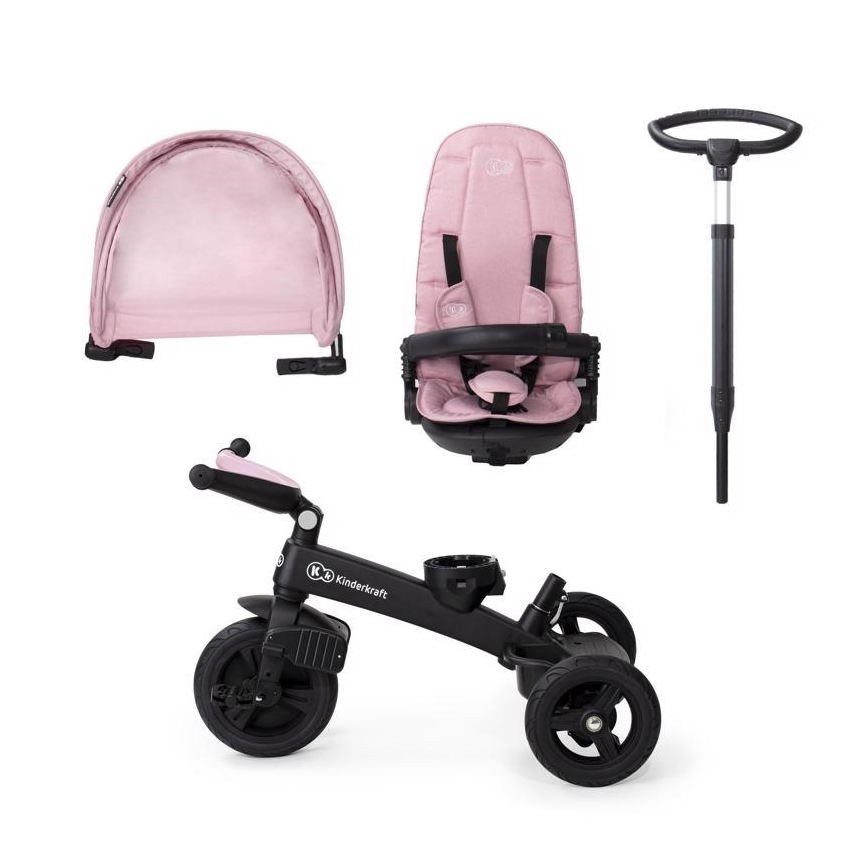 KINDERKRAFT - Tricycle pour enfants 5v1 EASYTWIST rose/noir