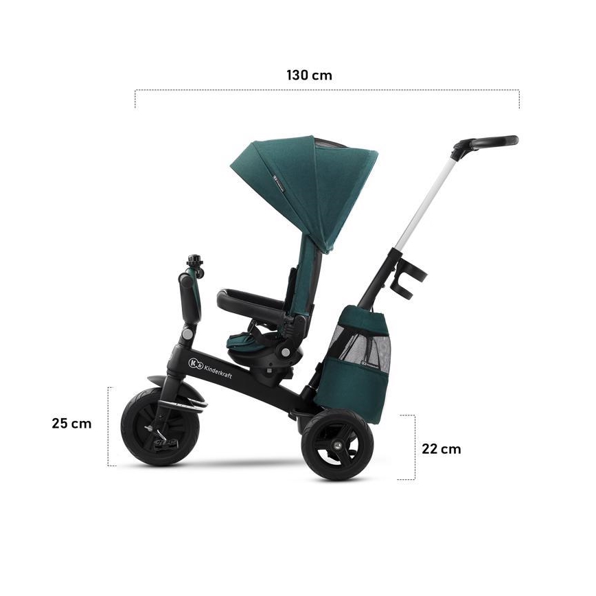 KINDERKRAFT - Tricycle pour enfants 5v1 EASYTWIST vert/noir